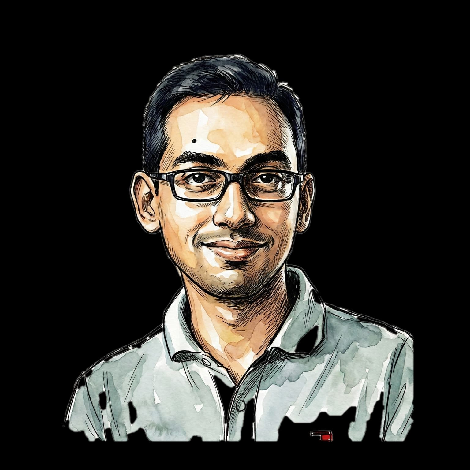 Sketch portrait of Rishi Athanikar
